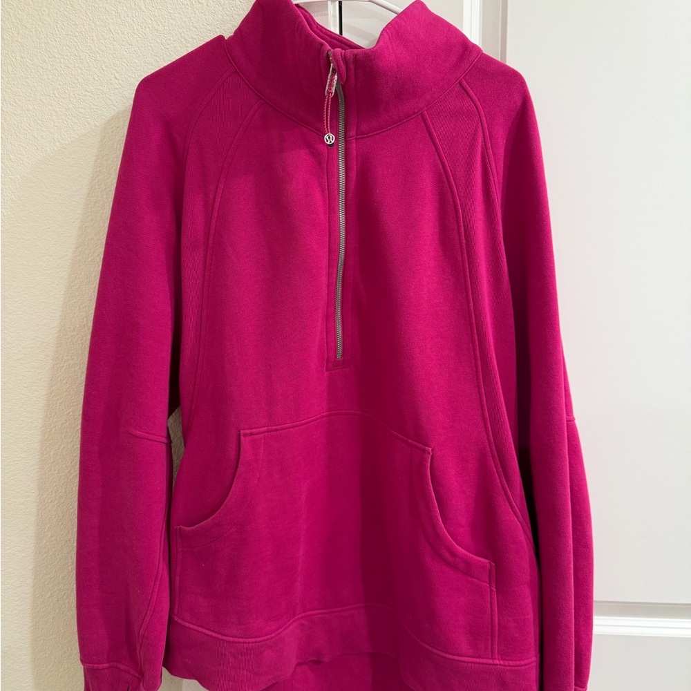 lululemon athletica Women's Magenta Half-Zip Crew Pullover